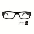 HD 1080P Smart Glasses Camera | Digital Video Recorder, 64GB Memory Card, Black ABS Frame, Rechargeable Battery, Eye Protection, HD Lens, Lightweight & Stylish Design, Sports Action Camera