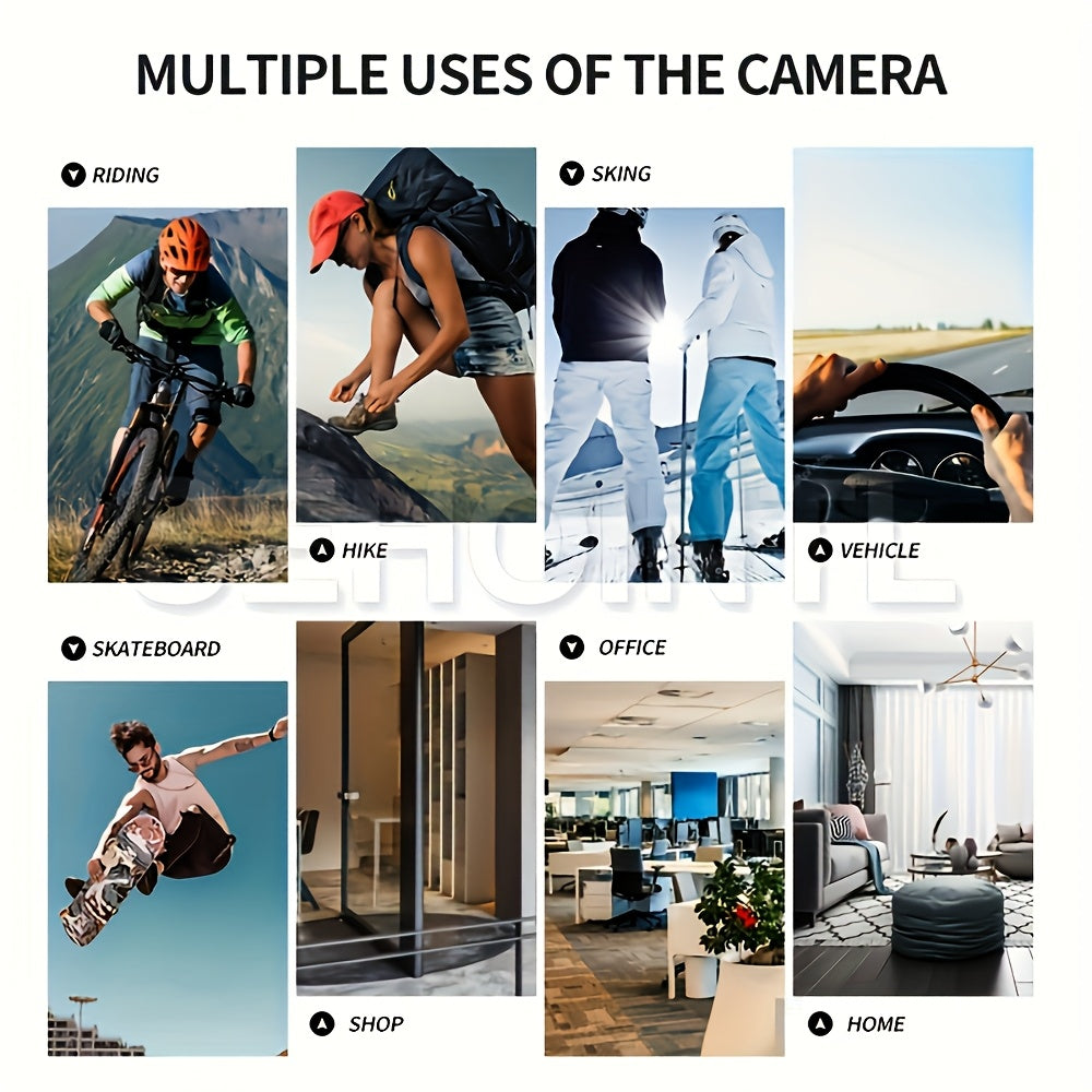 HD 1080P Smart Glasses Camera | Digital Video Recorder, 64GB Memory Card, Black ABS Frame, Rechargeable Battery, Eye Protection, HD Lens, Lightweight & Stylish Design, Sports Action Camera